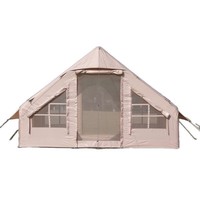 Tente gonflable de camping extérieur quatre saisons à ouverture rapide, portable, double couche, imperméable, en coton Oxford 2000-3000mm