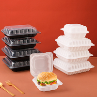 Boîte à lunch jetable à charnière Mfpp, conteneur rapide pour la maison, le restaurant, le stockage, le service pour les services de restauration rapide et facile