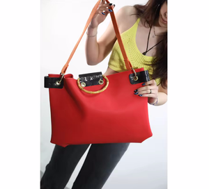Borsa In pelle personalizzata di Design di fascia alta fatta a mano In Italia borsa quotidiana da donna di personalizzazione sostenibile borsa Tote con patta - Product Image 3