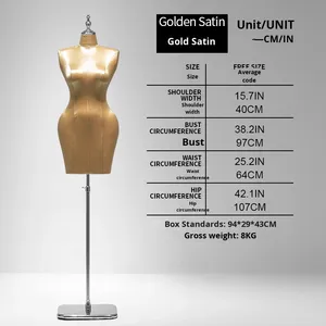 Großhandel Curvy Pinable Female Plus Size Schaum Oberkörper Schaufenster puppe Big Breast & Butt BBL Kleid Verstellbares Kleid Form <span class=keywords><strong>Torso</strong></span> - Product Image 6