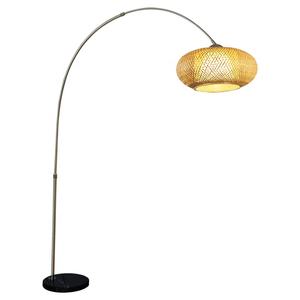 Lampe sur pied de <span class=keywords><strong>style</strong></span> nordique écologique avec abat-jour en bambou naturel et base en marbre massif pour la décoration intérieure - Product Image 1