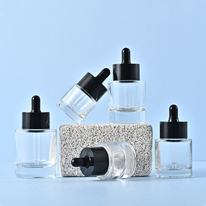 Dark Green <b>Flat</b> Shoulder Glass Matte Roll on Bottle 15ml Refined Oil and Cosmetic Essence Separate Bottle with Screw <b>Cap</b> - Product Image 2