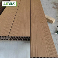 Anti-UV Imperméable Extérieur Bois Plastique Composite Decking Capped Decking Flooring Co-Extrusion WPC Decking Pour Extérieur