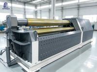 Máquina Laminadora de Placas Hidráulica de Cuatro Rodillos CNC W12 8x2000 para Doblado de Láminas Metálicas, Acero al Carbono, Acero Inoxidable y Formación de Cilindros