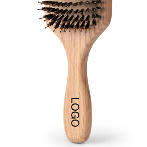 Cepillo de pelo de madera de roble natural con cerdas de jabalí, tipo pala con cojín de aire, antiestático y desenredante, <span class=keywords><strong>para</strong></span> mujeres y hombres, <span class=keywords><strong>para</strong></span> <span class=keywords><strong>cabello</strong></span> húmedo o seco, al por mayor - Product Image 5