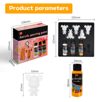 KHY Offre Spéciale Kit de Peinture Acrylique Liquide pour Coulée DIY Ours Peinture Acrylique Néon Pré-mélangée