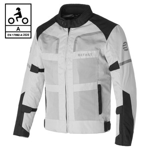 Befast STEIN CE Certificado 3 capas Negro Gris Touring motocicleta chaqueta L - Product Image 1