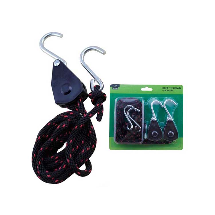 1/4 "твердого Плетеный полипропиленовая веревка мотоцикл Буксировочный канат храповика сковать, 1/4" храповой веревки