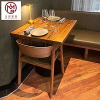 Ensemble de meubles de luxe pour hôtel, café commercial, chaise de table carrée moderne en bois laminé chêne pour café chinois, salon de thé, confortable