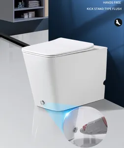 PATE A-370A无罐马桶方形短wc用于迷你浴室节省空间水厕脉冲冲洗地板安装马桶