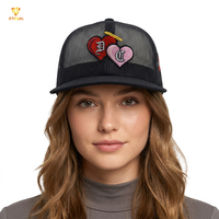 Casquette Trucker Personnalisée 6 Panneaux en Maille Intégrale, Tissu Jersey Éponge, Style Y2K Hip Hop Tendance, Idéale pour le Cyclisme et la Plage