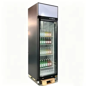 Congélateur vertical à une porte avec compresseur supérieur et porte vitrée simple pour supermarché et magasin de proximité - Product Image 6