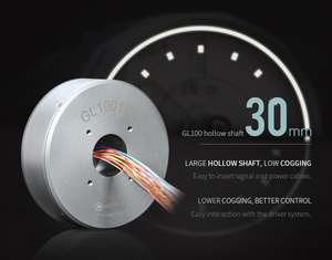 Moteur de cardan sans balais CubeMars GL100 KV10, couple de pointe 7,7 Nm, arbre creux large de 30 mm, étanche IP45 pour bras robotique PTZ de cinéma - Product Image 5
