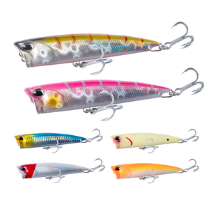 Honoreal Leurre de pêche dur popper de surface 105mm 26g avec grande bouche de <span class=keywords><strong>poisson</strong></span>, hameçon SK 6X, sonnette Dog Walks, pour eau salée, vente en gros - Product Image 1