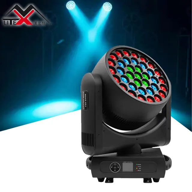 High Power New LED 37PCS*15W RGBW 4IN1 Zoom Wash Moivng Head Lights For Stage Events Entertainment Lye