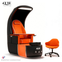 Fauteuils de luxe modernes pour salon de beauté : chaise de massage à dossier haut avec spa pour les pieds et bain à remous, pour manucure et pédicure en salon de nail art