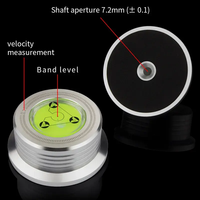 Stabilisateur de Poids pour Disque Vinyle 60Hz avec Niveau à Bulle et Détection de Vitesse, Pince Stabilisatrice pour Lecteur de Disques Vinyles