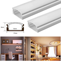 Profil de bande LED 17x7mm, canal linéaire en aluminium encastré, éclairage de plafond, armoire de cuisine, placard, éclairage intérieur, maison, bureau