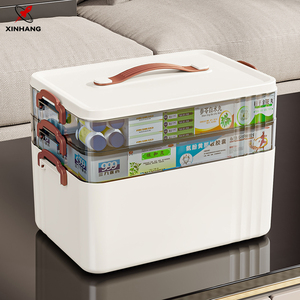 XinHang materiale addensato custodia per pillole portatile grande capacità settimanale scatola per pillole di plastica resistente all'umidità scatola Organizer per <span class=keywords><strong>medicinali</strong></span> - Product Image 1