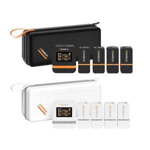 Comica <span class=keywords><strong>Vimo</strong></span> Q cuatro canales 2,4G Mini micrófono inalámbrico con caja de carga para cámara Smartphone PC entrevistas de transmisión en vivo - Product Image 1