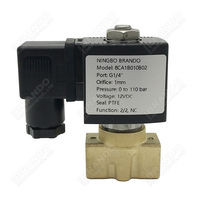 140 bar High Pressure 2 Way Normally Closed Water Air Gas Brass Solenoid Valve 1/8'' 1/4'' 3/8'' 12VDC 24VDC 24VAC 110VAC 220VAC