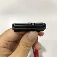 Cable de Datos SATA de Alta Velocidad para Disco Duro, 90 Grados, 22 Pines (7+15P), SH 2.0, 4 Pines en Ángulo Recto, Blindaje de Lámina de PVC, 6 pies