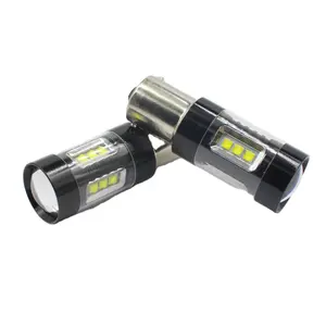 Lámpara LED antiniebla para coche, luz diurna blanca de freno, 1156 BA15s 2121P2121W 21W CANbus 700lm 80W, H4