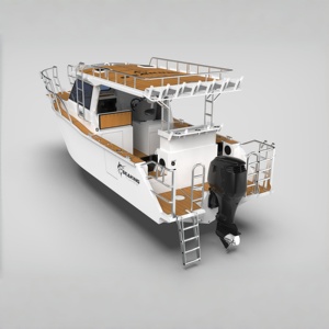 Yacht de pêche de luxe en aluminium soudé de 8 m avec cabine pour loisirs et vente - Product Image 4