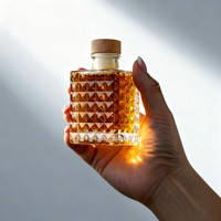 Bouteille en verre de 100 ml avec bouchon en liège, diffuseur d'arômes, désodorisant, flacon de parfum, mariage