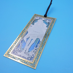 Anime Themed Metal <b>Bookmark</b> 80x45mm Gold Color UV Printing Stationery Gift - Product Image 3