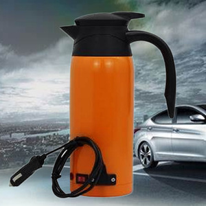 Portable 12V/24V Cordless Electric <strong>Kettle</strong> 0.8L Stainless Steel Keep Warm Temperature Control Cigarette Lighter <strong>Plug</strong> for Car Use - Product Image 3