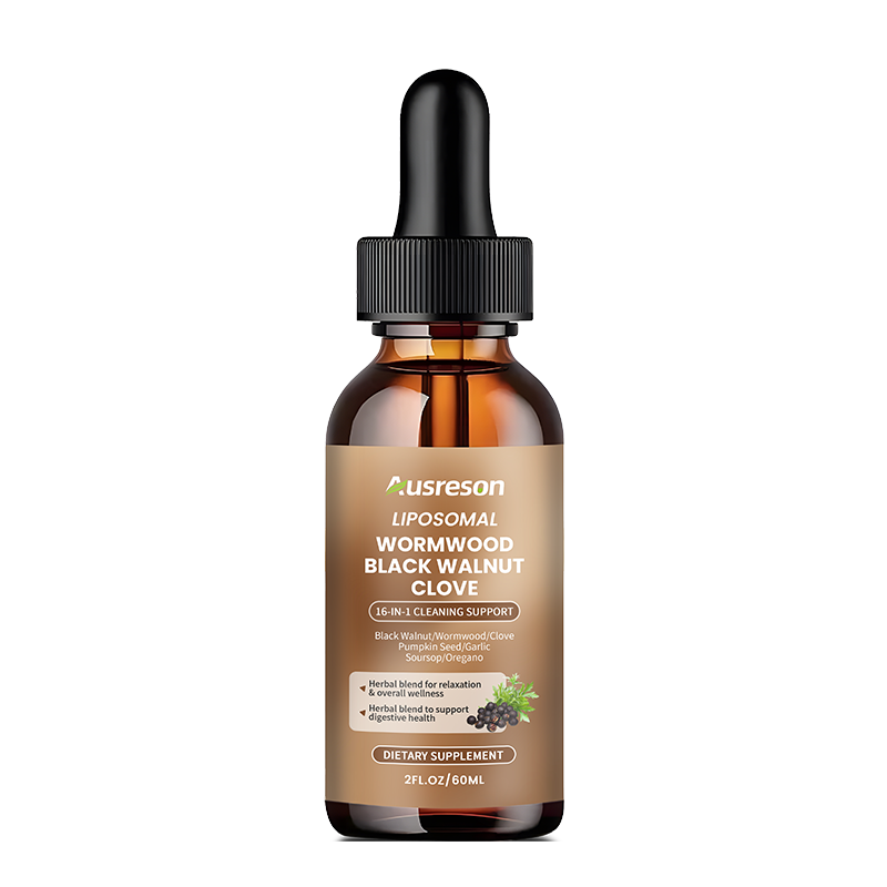 Ausreson OEM Liposomal Wormwood Liquid Drops Supports Gut Health Liposomal Wormwood Black Walnut Clove Liquid Drops