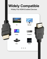 Câble HDMI 2.0 1M 2M 3M 5M 10M Connecteur Plaqué Or 18gbps Dynamique HDR Hdtv 4k 60hz Câble Hdmi
