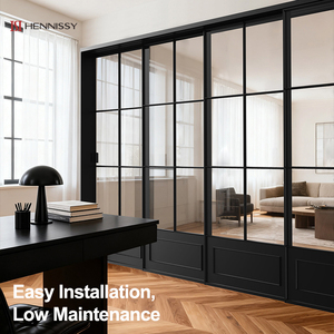 <span class=keywords><strong>Porte</strong></span> <span class=keywords><strong>coulissante</strong></span> en verre et aluminium DEJIAS, cadre fin, style moderne et minimaliste, pour chambre, salon, villa de luxe, bureau, cloison. - Product Image 4