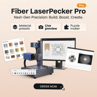 Machine de gravure et de découpe au laser infrarouge double diode 40W LaserPecker LX2 2W pour le bois, le métal et l'acrylique