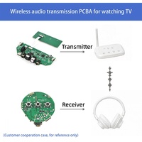 Módulo Receptor y Transmisor de Audio Estéreo de 48K y 16 Bits, PCBA OEM de Baja Latencia, Protocolo Propio de 2.4G para Auriculares Auracast para TV