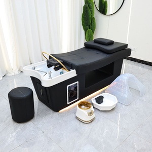 Cama de Masaje Eléctrica para Lavado de Cabello de Salón, Terapia Tailandesa, Tratamiento Capilar, Spa Capilar, Cama de Champú con Lavabo - Product Image 2