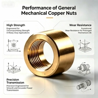 Brass Nut T-nut Trapezoidal Thread Nut Tr-nut Knurled Insert Nut 25mm Inner Diameter P0-p5 Precision Oil-Free Lubrication