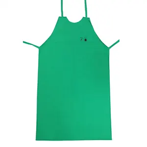 Green waterproof oil chemical resistant flame retardant industrial pvc polyester pvc apron