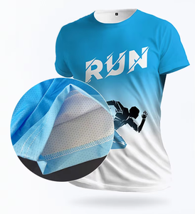 Impression par sublimation personnalisée sur toute la surface, t-shirts en polyester 100% pour marathon - Product Image 3