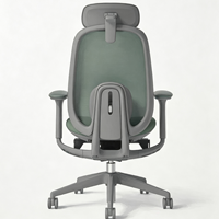Chaise de bureau ergonomique haut de gamme avec accoudoirs 4D, appui-tête 3D, soutien lombaire réglable et base en aluminium
