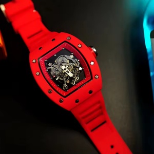 Lightweight Carbon Fiber Fully Hollow Barrel-shaped Dial, Sapphire Crystal, Soft Silicone, <b>Automatic</b> Mechanical Watch - Product Image 6