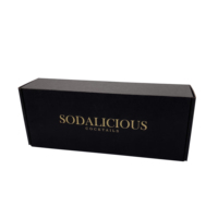Boîte à vin noire personnalisée, emballage cadeau en papier de luxe, impression recto verso, boîte cadeau pour la vente au détail