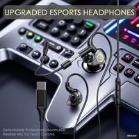Nouveaux écouteurs filaires de jeu modèle privé PUBG, intra-auriculaires avec positionnement sonore, microphone détachable, universels pour ordinateurs, 3,5 mm