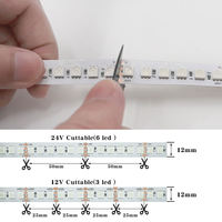 Bande lumineuse LED 24V 12V intelligente 5050 RGB, 120 LED/m, contrôle par application, flexible, ambiance de fête, bar, 5m