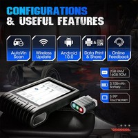 Outil de diagnostic multi-systèmes TOPDON Artidiag 800 BT de niveau intermédiaire avec 28 fonctions de service, mise à jour gratuite pendant 2 ans, multilingue