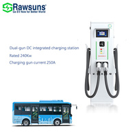 Station de recharge DC intégrée pour véhicule électrique 350 kW avec recharge rapide refroidie par air, kit de conversion EV à double pistolet de recharge