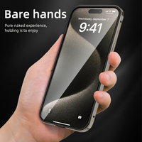 Étui pare-chocs en métal pour iPhone 15 Pro en alliage d'aluminium + étui pare-chocs en TPU pour iPhone 15 Pro Max
