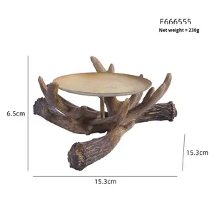 حامل شموع على شكل قرون غزال يونيكورن، زينة مكتبية، حرفة راتنجية، ديكور منزلي جديد رائج عبر الحدود، هدية للذكرى السنوية - Product Image 6