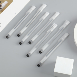 Bolígrafo de Gel Transparente Esmerilado, Tinta Negra de 0.5 mm, Cuerpo de Plástico, para Oficina y Escuela - Product Image 1